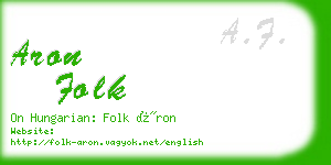 aron folk business card